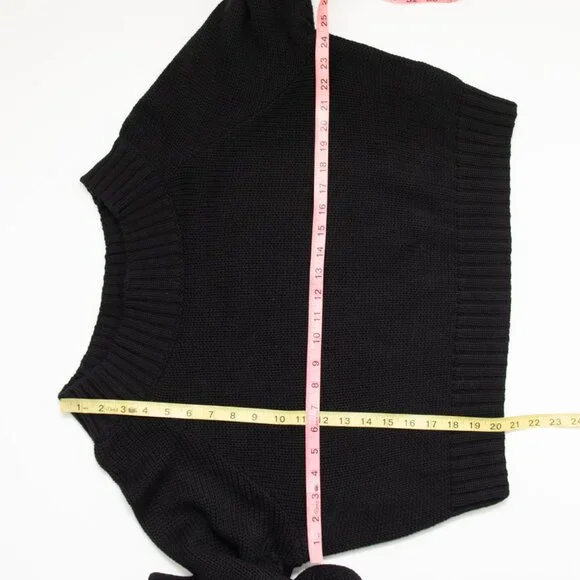 Carbon38 Slouchy Knit Sweater Off The Shoulder Relaxed Black Size Medium - Picture 6 of 6